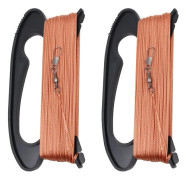 {CA} Drakspole Flygande Draksnöre med Omslagsskiva Flygande Draklina 100 m 2-pack (Svart)