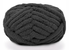 st Chunky Stickad Chenillegarn för Handstickade Filtar, Supermjukt Stort Jumbogarn (Svart)