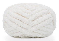 /HH/ 2 st Chunky Chenillegarn för Handstickning av Filtar, Supermjukt Stort Jumbo Filtgarn (Vit)