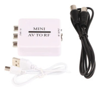AV till RF-signalomvandlare för hemunderhållning, Mini AV till RF-omvandlare konverterar ljudvideo till RF-kompositsignal, DVI-systemstöd Plug And