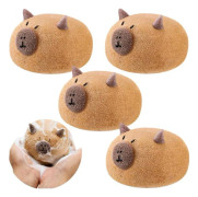 4 st Capybara Bad Loofah Svamp Tecknad Kroppsskrubb Loofah Mjukt Nät Exfolierande Badskrubb Duschboll för Dusch Svamp Presenter Utbyte Födelsedag