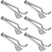 /HH/Serveringstänger Kökstänger, Rostfritt Stål Mat Tong Serveringstång, Matstänger för matlagning och servering av pasta, sallader, 12 tum (6-pack)