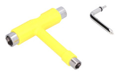 Skate Tool Multifunktions Bärbar Skateboard TType Hex Key Kit Fästelement Hårdvara Gul