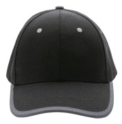 XD Collection Impact Aware Kontrast Borstad Bomull 6-Panel Keps Black One Size