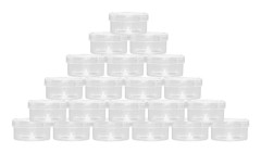 Provburkar med skruvlock, lätta och kompakta tomma kosmetikbehållare i plast, BPA-fria återanvändbara förvaringslådor för sminkprover på resan