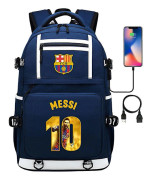 Messi Barcelona Ryggsäck Vattentät Laptopväska för Skola Resa[ZHE]