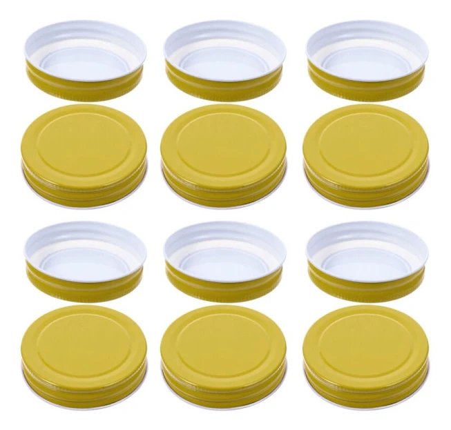 12-pack lufttäta metallock för Mason Jar-burkar
