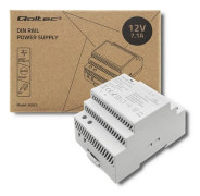 Qoltec Monolith 50922 - Nätaggregat (kan monteras på DIN-skena) - AC 220-240 V - 85.2 Watt - grå