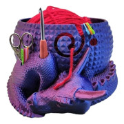 Fantasydrakägg Virkad Skål Anti-trassel Garnhållare Broderitillbehör Purple