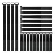 12-pack 100 cm återanvändbara buntband och set med buntband, justerbara multifunktionella kardborreband för att hålla ordning och reda på kablarna