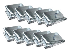 10 stycken nödfilt vikbar silver 210x160cm silver + silver