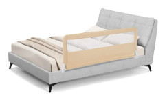 COSTWAY Fällbar Sänggrind Barn 150cm med Avtagbart och Tvättbart Fodral, Andningsbart Nät, Beige Förankringsrem