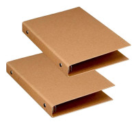 A5 6-rings pärm, A5 ringpärmsmappar, A5 ringpärm 6 hål, Kraft a5-mappar för att lägga till broschyrer, omslag, scrapbooking-papper, lösa blad, 2 st