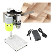 Miniborrpress för bänkborrmaskin Variabel hastighet borrchuck 1,5-10 mm för gör-det-själv trä Silver US Plug