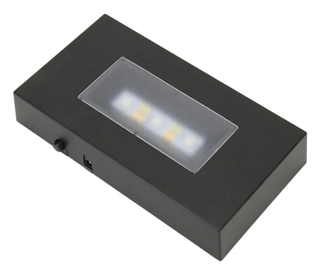 /HH/LED Ljusbas, Rektangulär USB Flerfärgad Ljusdisplay Basstativ för Kristallstatyer, Smycken (Svart)