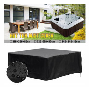 Spabadlock 220 x 220 x 85 cm, skyddar elektrisk isolering, spabadskydd, svart [PL]