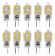 G4 LED-lampa 12V, 1W motsvarande 10W halogenlampa, ingen flimmer 200LM, varmvit 3000K, 360° strålvinkel, ej dimbar, 10-pack