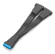 2st Moderkorts USB 3.0 19-pin Header 1 Till 2 Förlängningssplitterkabel, 12cm 19-pin Intern Förlängning