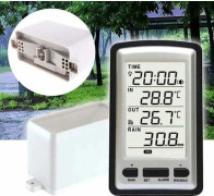 Trådlös digital regnmätare med termometer hygrometer, hög precision inomhus/utomhus väderstation, kompatibel med de flesta märken
