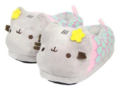 Kawaii Pusheen Bomullstofflor Vinter Tecknad Anime Figurer Bekväma Varma Skor med Mjuka Sulor Pojkar Flickor Födelsedag Julklapp