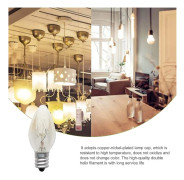 6-pack E12 Glödlampa 220v 10w C7 Konformad Bubbla E12 Liten Skruv Saltlampa, Nattlampa Med Glödlampa För Saltlampa, Glödlampa Tu