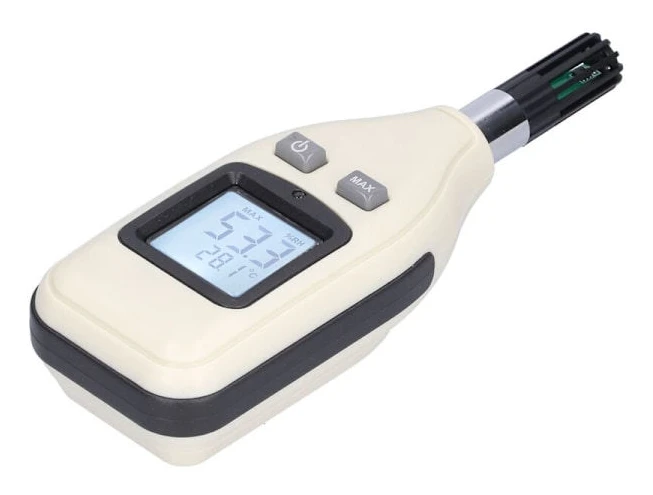 /NN/DEBUNS Digital Termometer Hygrometer Hög Noggrannhet Temperatur Luftfuktighetsmätare med Bakgrundsbelyst LCD-skärm (Batteri Ingår Ej)