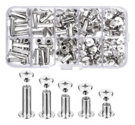 /HH/80-pack Chicago Bindningsskruvar Blandade 5 Storlekar Rund Metall
