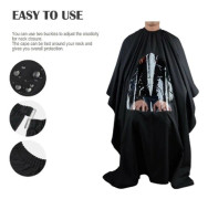 Hårklippningskappa för barberare med fönster för telefonvisning, förkläde för stylist, slumpmässig färg, flerfärgad