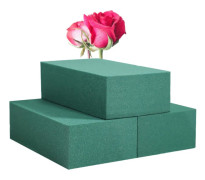 Floral Foam Block 3-pack Grön Våt & Torr Blomsterskum för Färska (22 * 10 * 7CM) & Konstgjorda Blomsterarrangemang, Växtskum