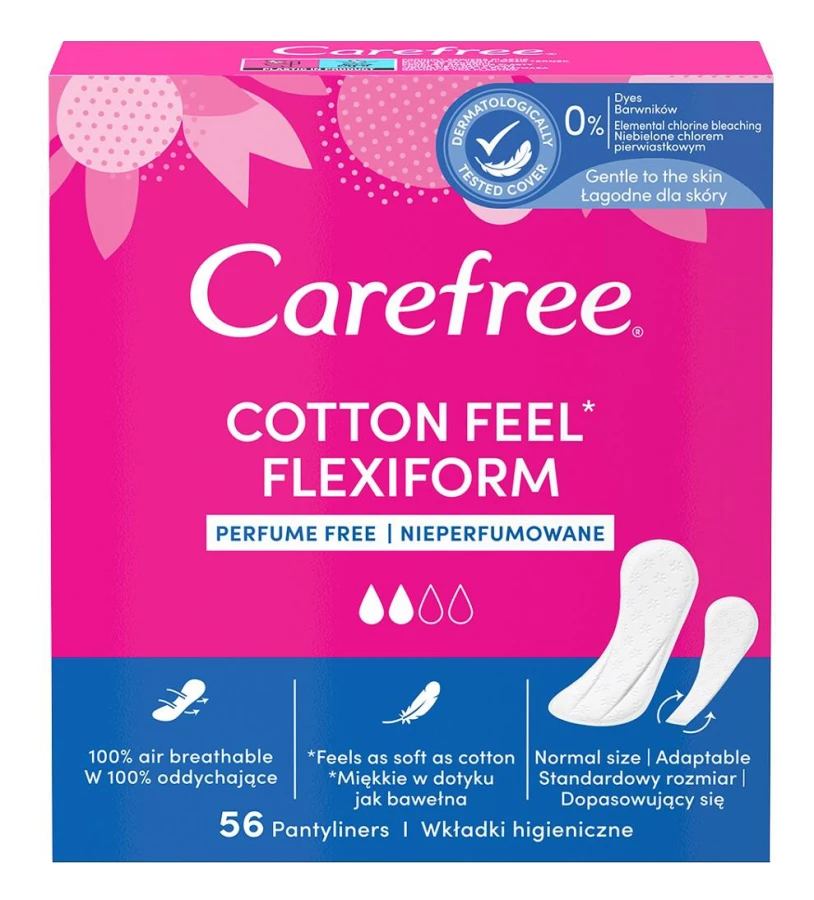 Cotton Feel Flexiform bindor, oparfymerad, 56 st