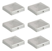Stolphattar pyramid 6 st galvaniserad metall 81x81 mm