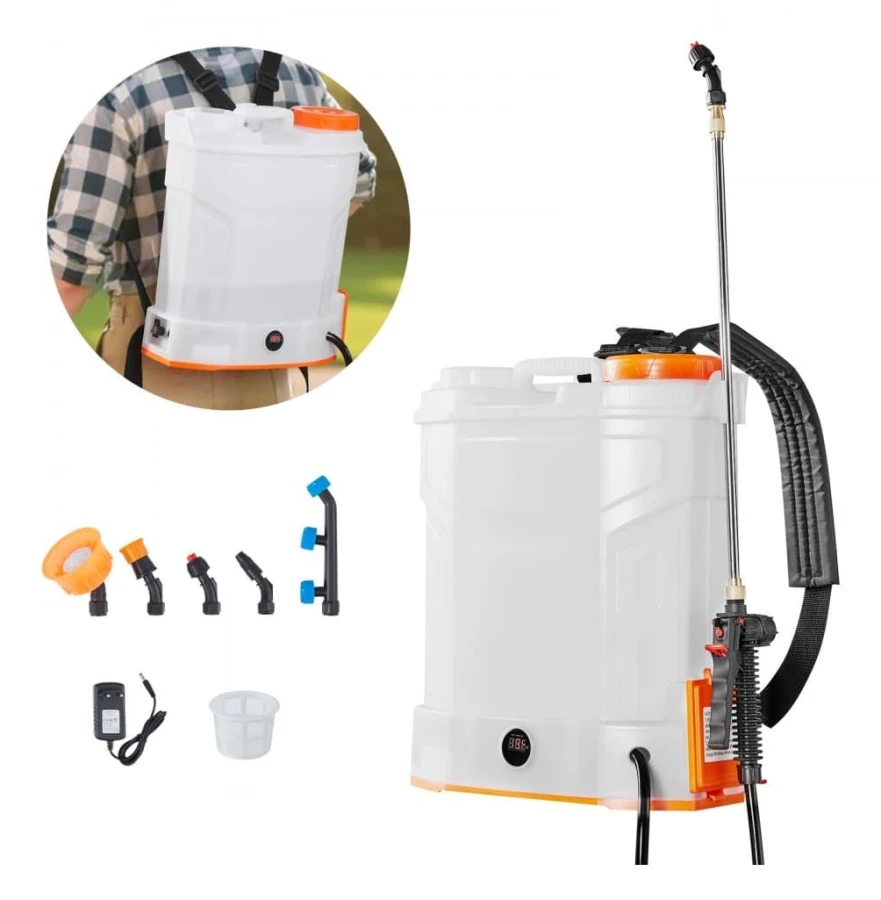 Batteridriven Ryggspruta 3,2 Gallon, 0-90 PSI, 2 Timmars Drifttid, Perfekt för Gräsmatta