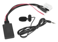 12-Pin Bluetooth Ljudkabel, Bilstereo AUX Sladd Adapterkontakt med Mikrofon Passar C2 C3 C4 C5 C6 C8 Berlingo
