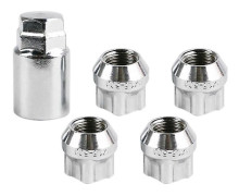 4st Krom M14x1.5 Stöldskydd Hjul Lås Mutter Kon Säte Hjul Lås+nycklar För Model S/3/ Hjul