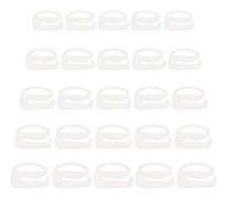 Set med 100 st Plast BH-band Spänne Justerare BH-klämma BH-lås BH-tillbehör 9-formad design (Transparent 16L10.0 MM, 24L15.0 MM, 6MM, 8M