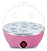 /NN/ Snabb Äggkokare: Elektrisk Äggkokare med Kapacitet för 7 Ägg, Kompatibel med Hårdkokta Ägg, Pocherade Ägg, Äggröra Rosa EU-kontakt rosa