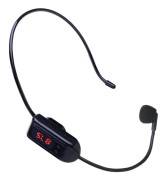 Trådlös Huvudmonterad Mikrofon med Hög Känslighet, Bärbar FM-sändare Headset Megafon Radio Mic för Turguide