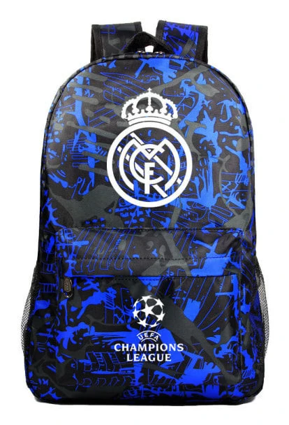 Graffiti Real Madrid Uefa Champions League Axelväska Fan Ryggsäck Student Skola Väska Förvaringsväska
