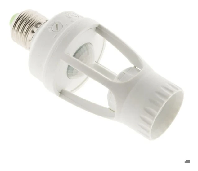 E27 glödlampssockel med integrerad sensor - Vit - Elexity[PL]