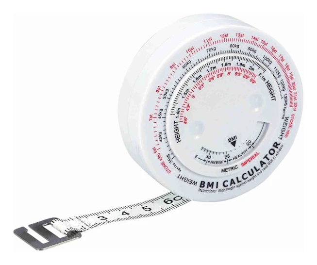 Måttband Kropp, BMI Kroppsmåttband, 150 cm Infällbart Kroppsfettmätning för Midjemått Kroppsmasseindexmätning