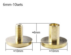 10 st Arc Bältesskruv Läderhantverk 6MM10SETS 10SET 6mm10sets[PL]