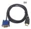 1,8/3/5/10m 1080p Hdmi till Vga 15-stifts hane kabeladapterledning för Hdtv Hd Lcd
