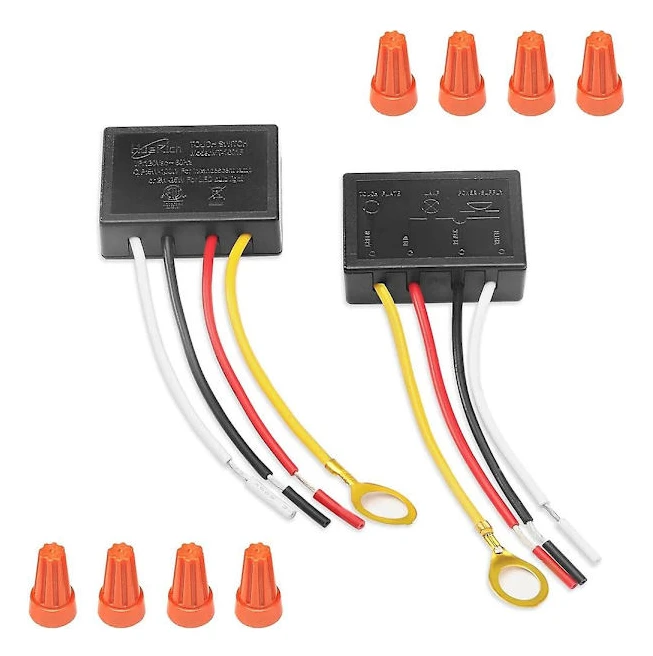 Touch Lamp Switch 2-pack, Touch Lamp Control Module för dimbara LED-lampor, lampbytare K