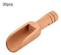 30 st små träskedar, återanvändbara lätta skedar för te, kaffe, badsalt, socker - hem- och utomhusbruk, 7,8 cm