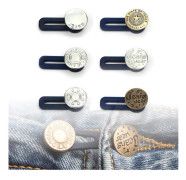 Gummibandsknappförlängare för Jeans, Byxor, Kjolar eller Manschetter