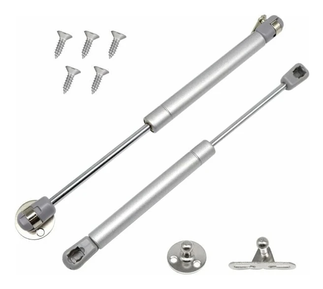 Set med 2 gasfjädrar, 60N/6 kg möbelfjäder gasstötdämpare, mjukstängande gångjärn, hydraulisk fjäder skåpfjäder för köksluckor (2, 60N)