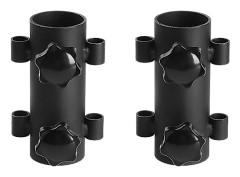 2 st metallmarkhållare för markis- och tältstänger, vindtäta tillbehör för att fästa kapellstänger kompatibla med 34 mm stänger för utomhuscamping, picknick, fiske, grill