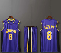 NBA Basket Uniform LAL Rundhalsad-Lila Kostym-Nr. 8 Kobe 5XL (185-195cm)