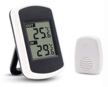 LCD Digital Trådlös Termometer för Inomhus eller Utomhus, Mini Rumstemperatursensor, Liten Exakt Vädertestare i Hemmet, Sovrummet och Kontoret, Vit