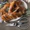 Chicken Bone Scissors, Multifunctional Kitchen Shears with Non-Slip Handle and Lid, Corkscrew Black [xc]